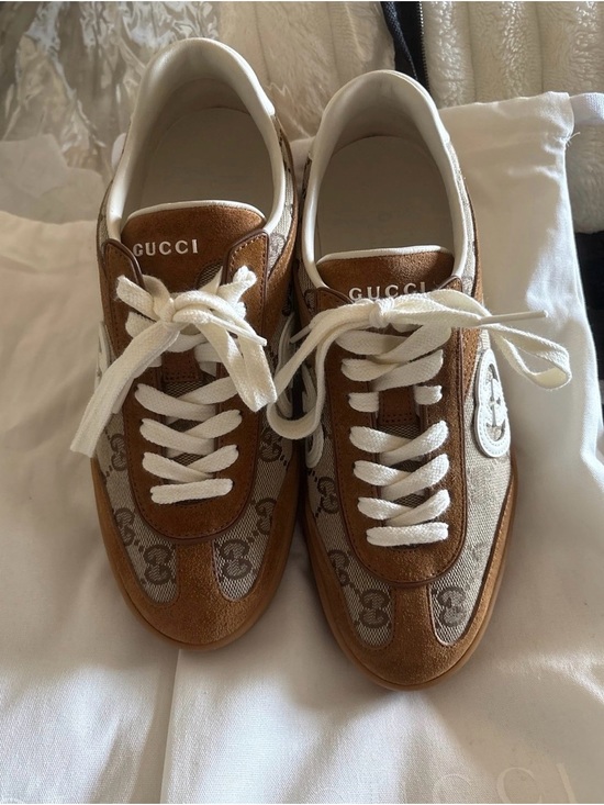 Gucci Shoes - NEW Gucci Brown & White GG-Canvas Low-Top Sneakers 36 (6).